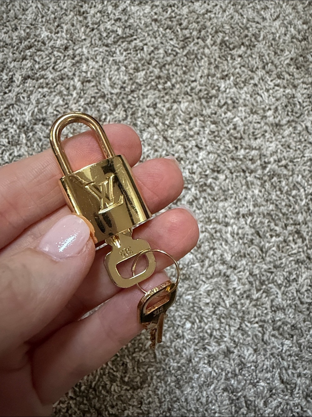 Louis Vuitton Gold-tone Padlock and Key Set - Picture 3 of 6